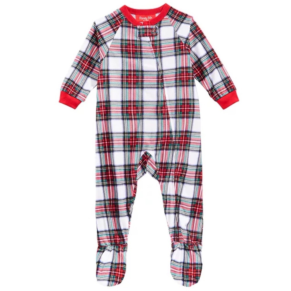 Family Matching Baby Stewart Plaid Footed Pajamas